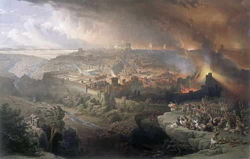 The Siege and Destruction of Jerusalem in 70 AD (David Roberts, 1850) Jerusale